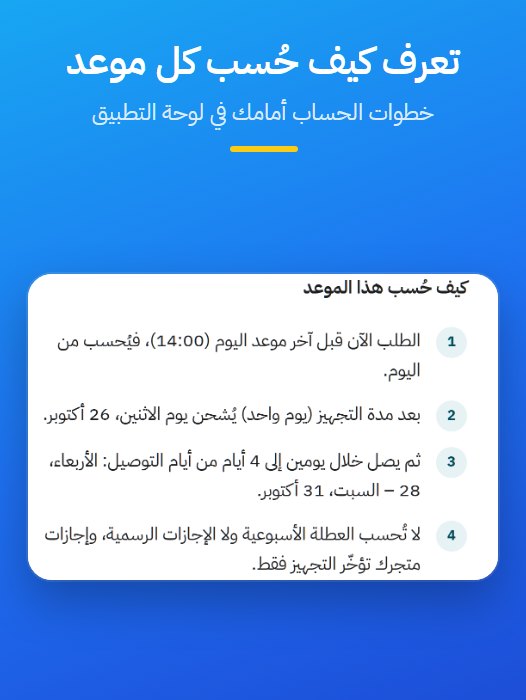 خطوات حساب الموعد